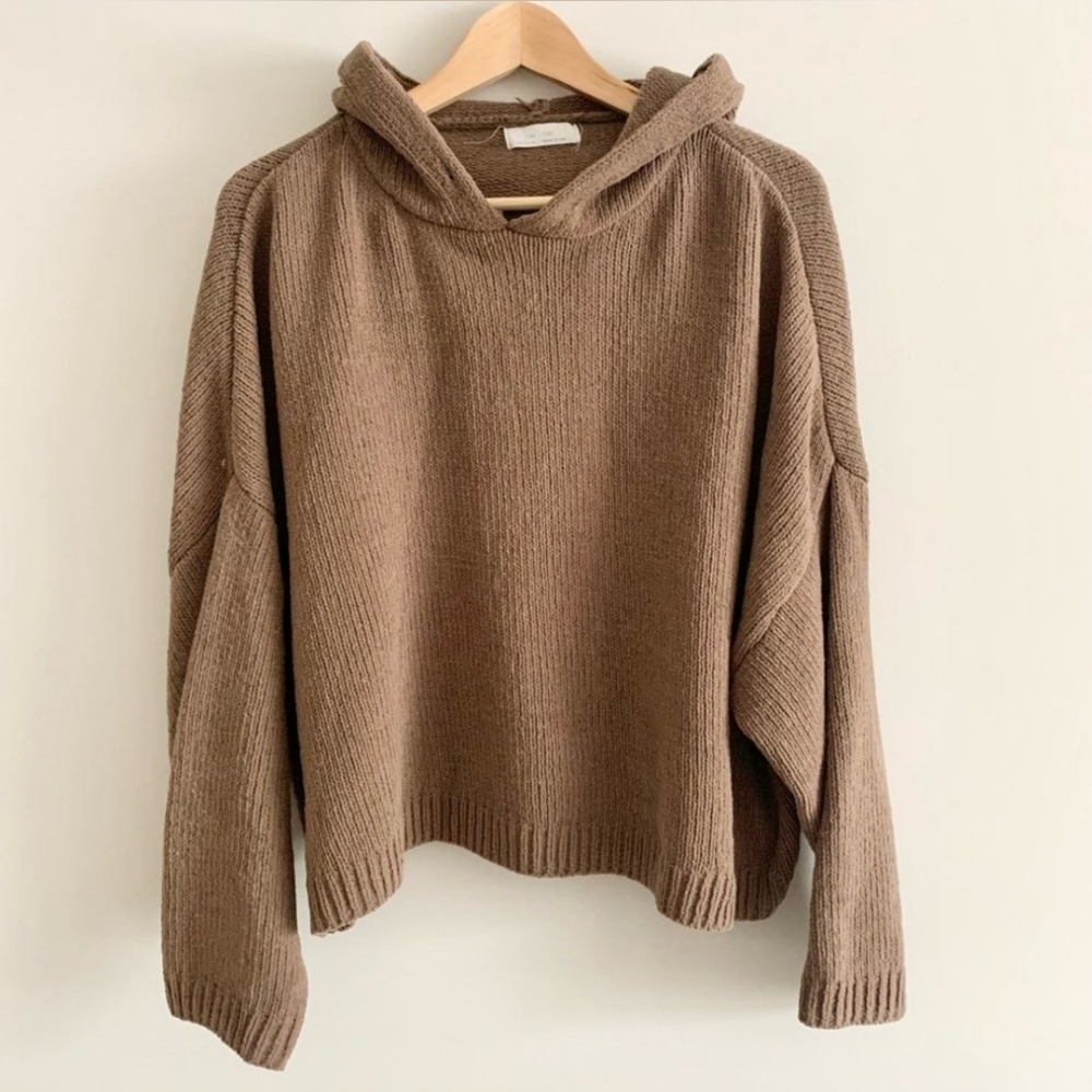 Oak + Fort Crop Hooded Top